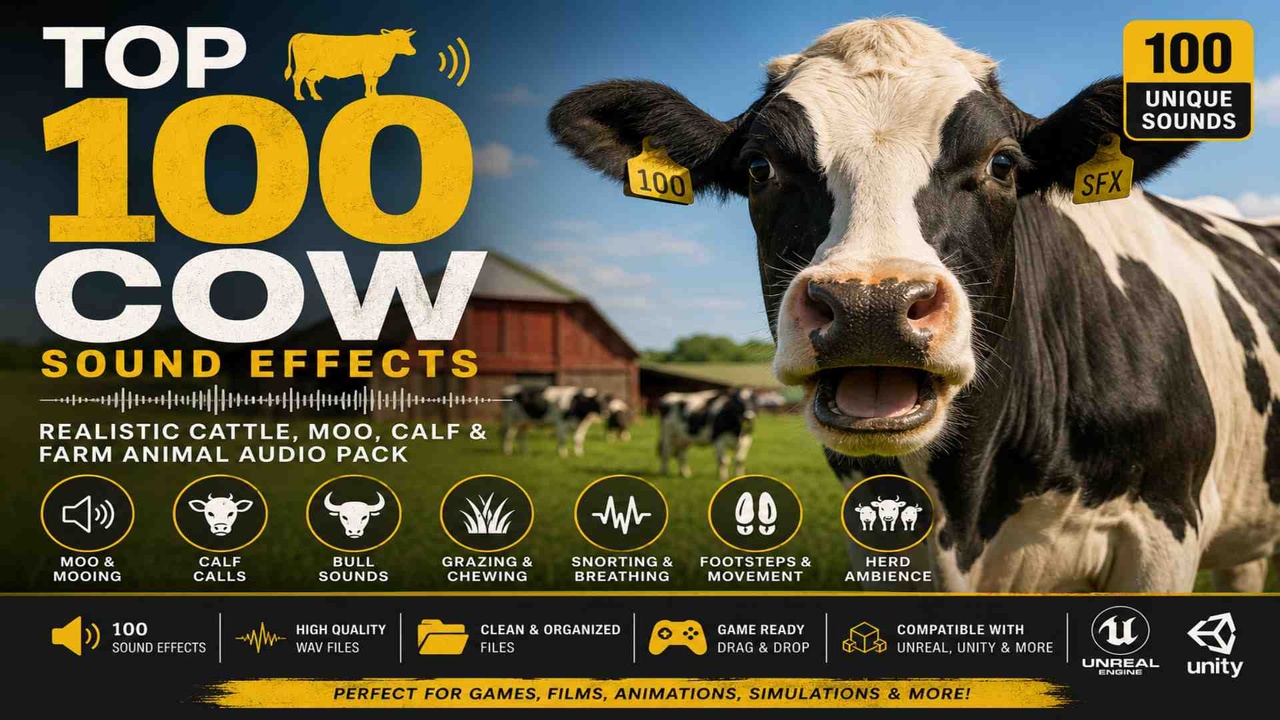 Media 1 for listing Cow 100 Sound Effects