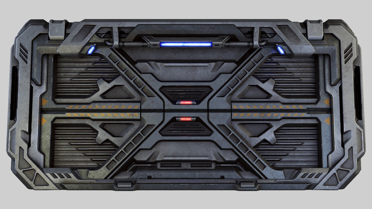 Media 1 for listing Sci-fi Industrial Door Game 04
