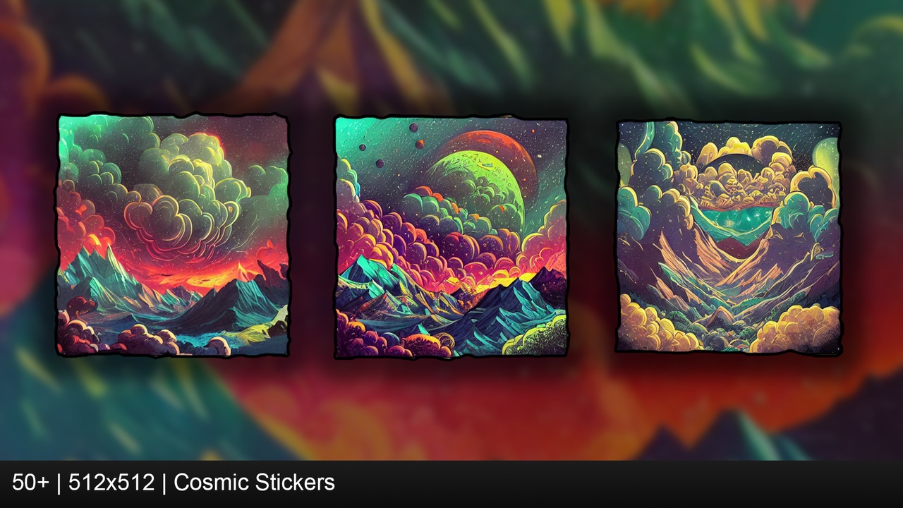 Media 1 for listing Cosmic Sticker Icons