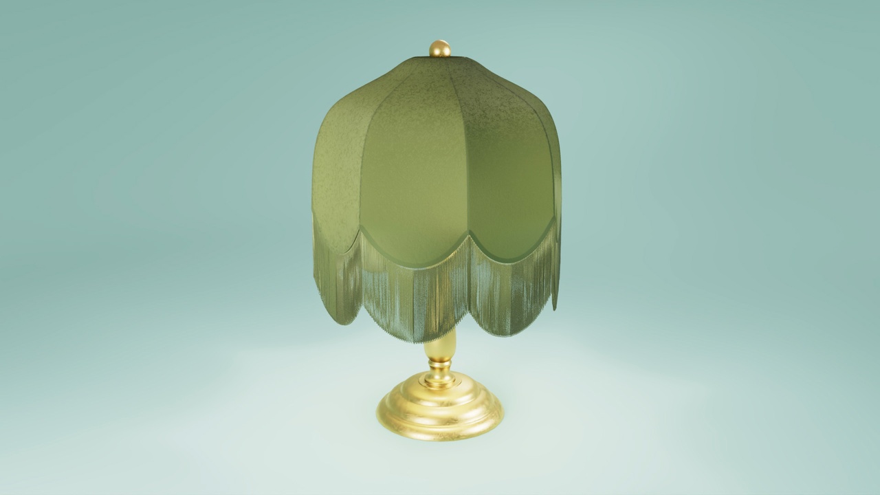 Media 1 for listing 70s Tassel Lamp