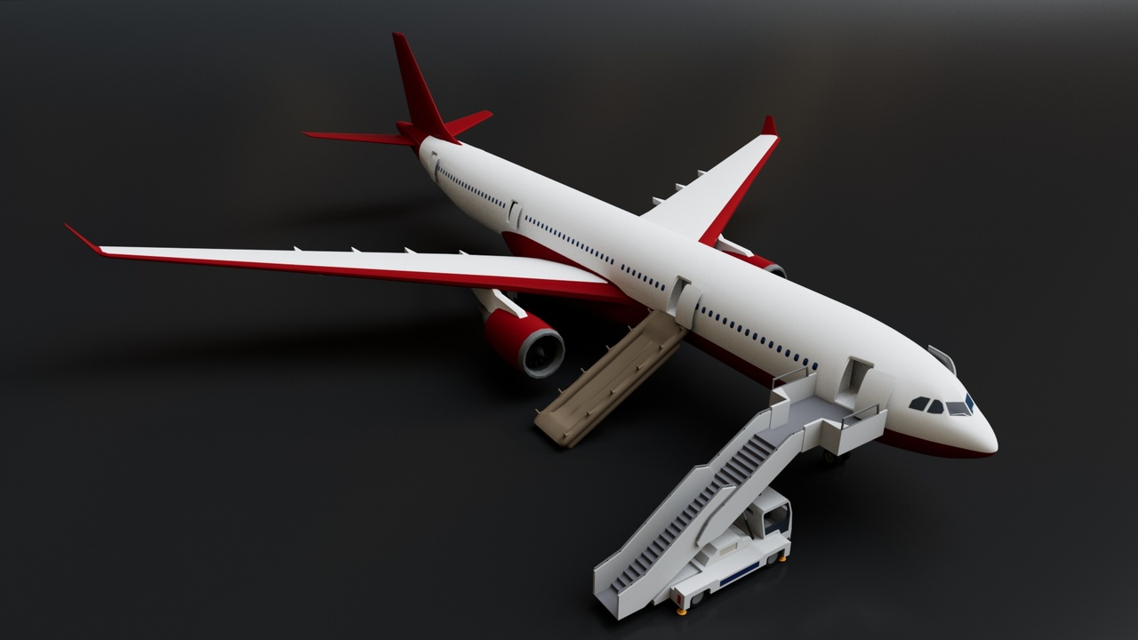 Media 1 for listing Aeroplane with Boarding Truck and Evacuation Slide
