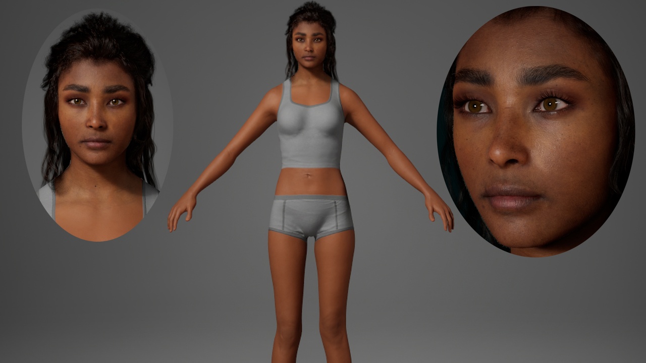 Media 1 for listing Editable MetaHuman Beauty - Martha.With hair, no clothing included.