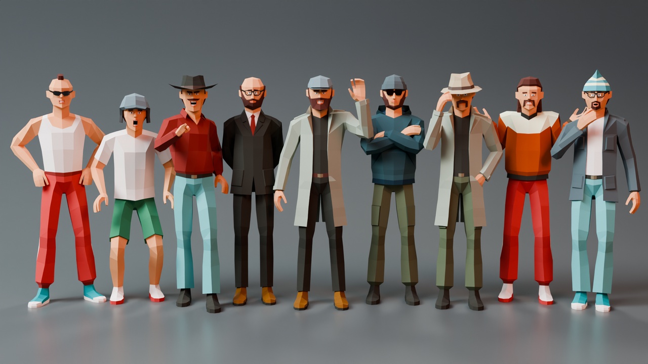 Media 1 for listing Modular Man Ultra Low-Poly