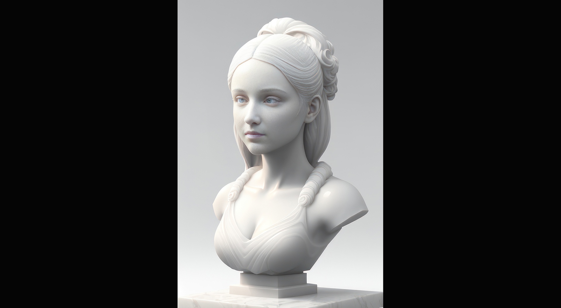 Media 1 for listing 028 Digital sculpt Fantasy princess Bust Female character Portrait