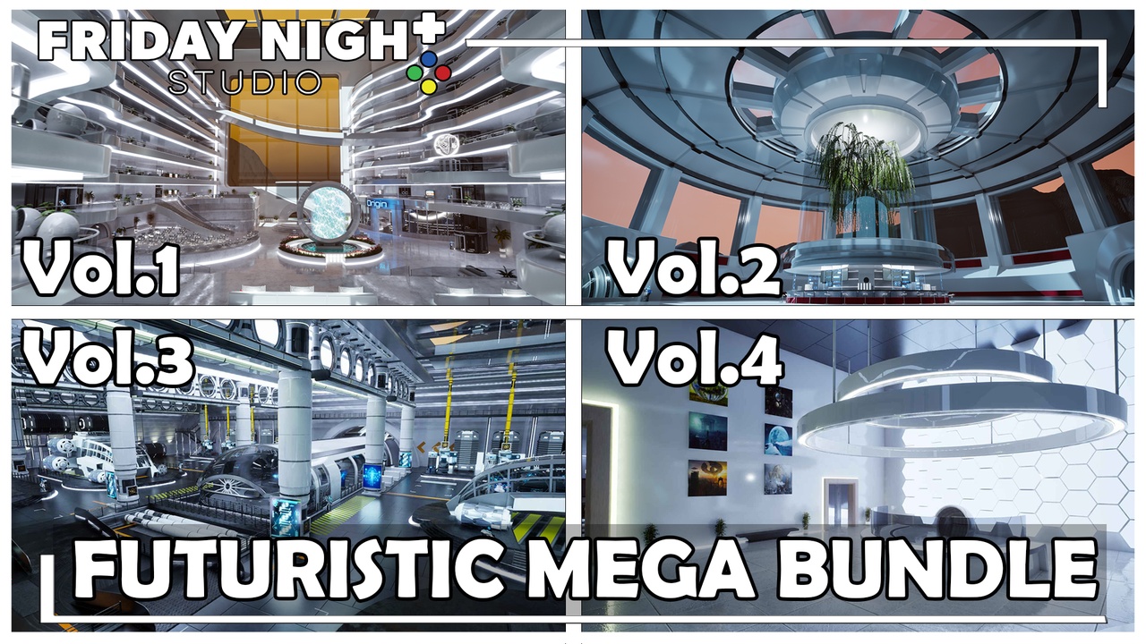 Media 1 for listing Futuristic Environment Kit – Complete Bundle (Vol.1–4)