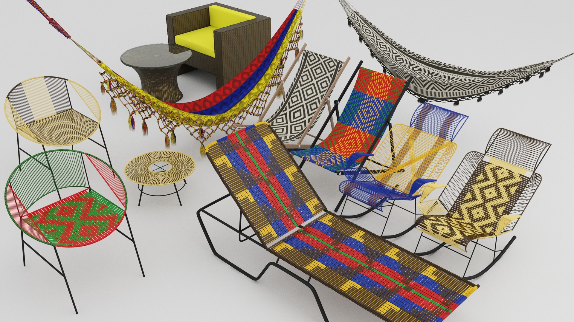 Media 1 for listing COLOMBIAN OUTDOOR FURNITURE 3D model