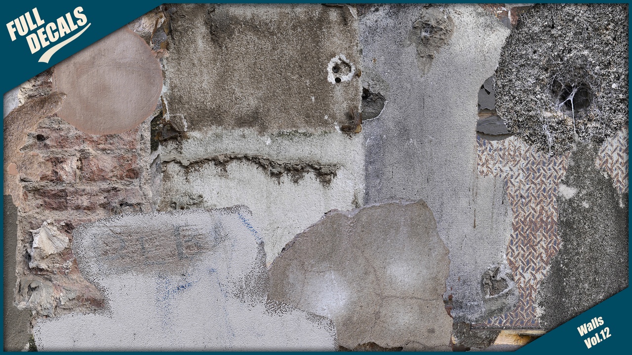 Media 1 for listing Burnt and Destroyed Wall Decals Pack Vol. 12
