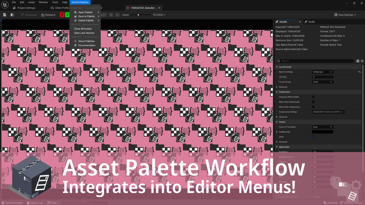 Media 1 for listing DevKit - Editor Palettes