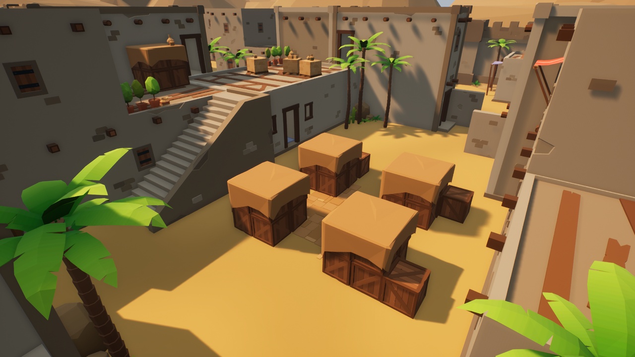 Media 1 for listing Low Poly FPS Map Vol.2 - Shooter Desert City Map
