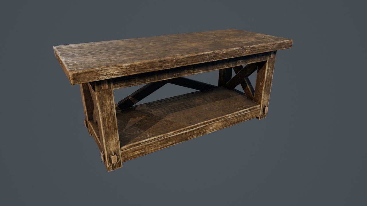 Media 1 for listing Wooden Table Old PBR V1