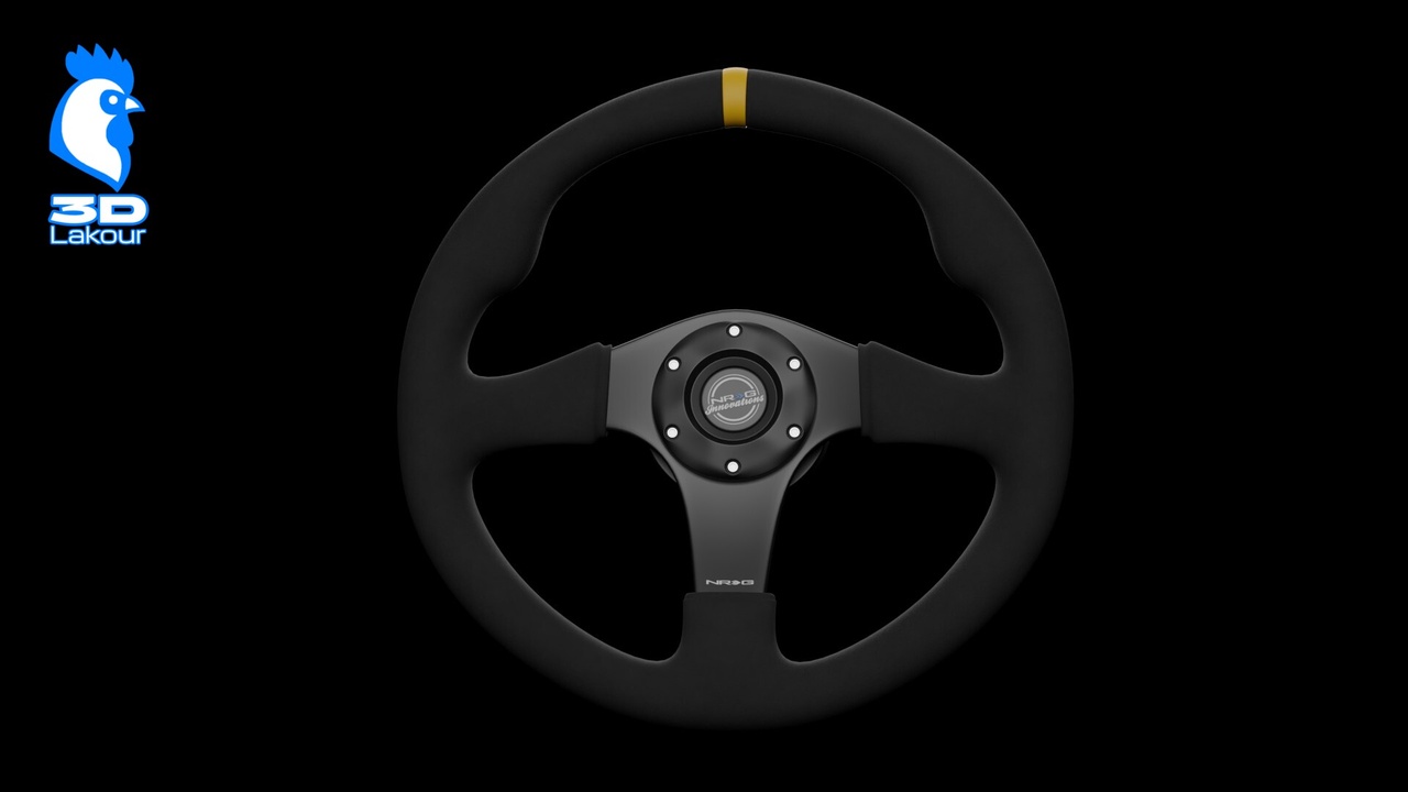 Media 1 for listing Real-World Performance Racing Steering Wheel - 3D Automotive Asset (SimReady)