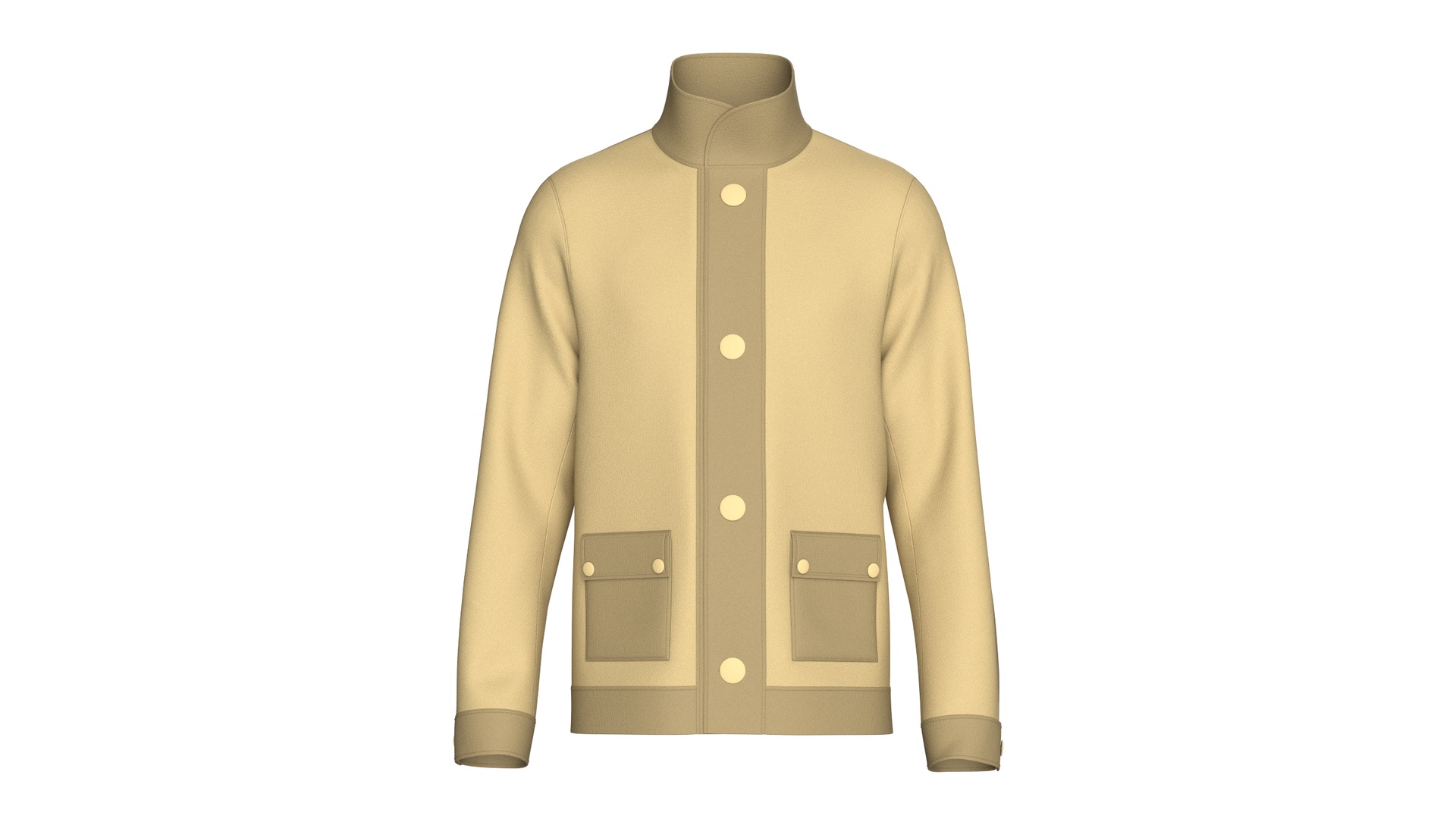 Media 1 for listing Men Two Tone Utility Button - Up Jacket | High Poly
