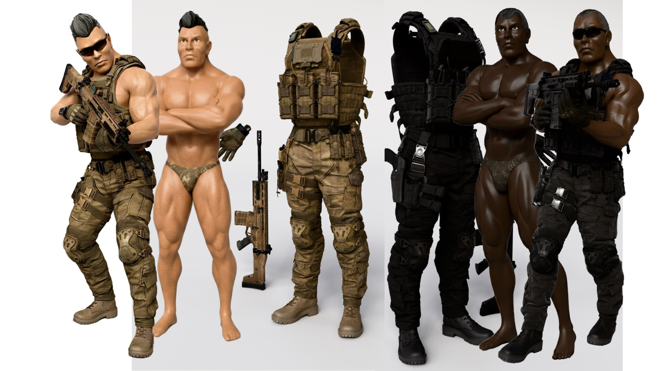 Modular Tactical Operator Pack – Male Soldier Bundle | Fab