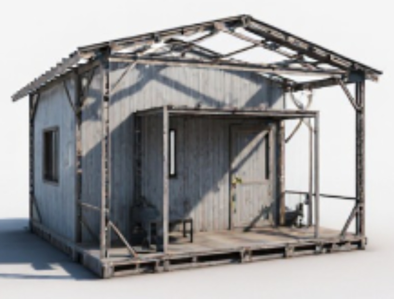 Abandoned Derelict Apocalyptic Outpost Tweak & Render to Suit 1 | Fab