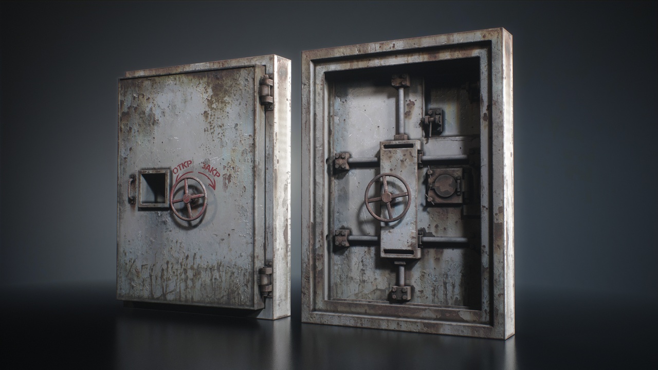 Media 1 for listing Bunker door / Bunker gate 08 Low-poly 3D model