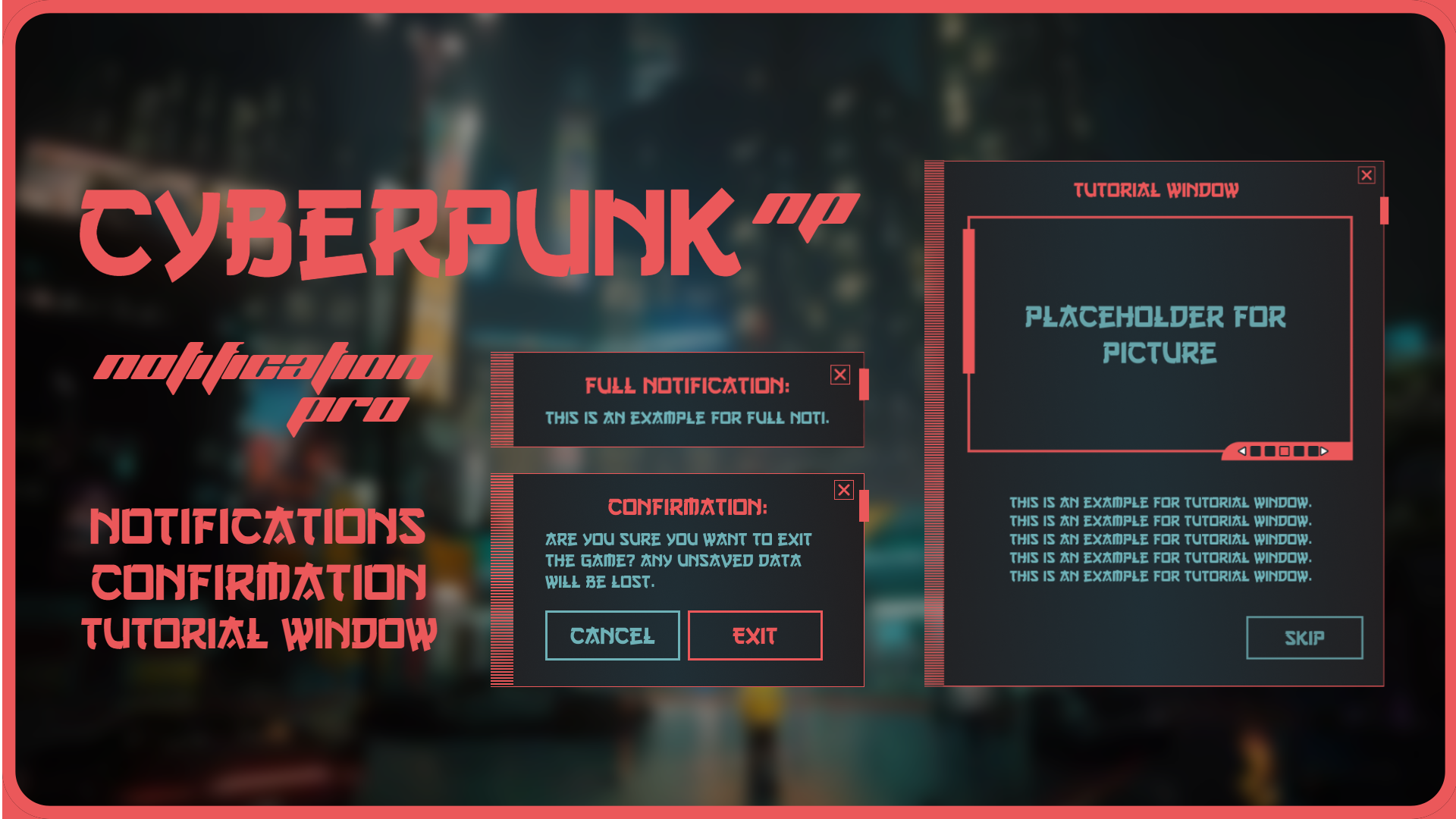 Notification System Pro: Cyberpunk | Fab