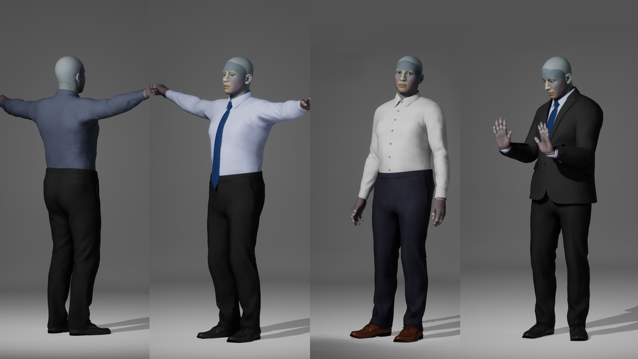 Black Suit Set Of 5 Pieces ColorChangingSuit Men's clothing 제품 등록을 위한 미디어 1개