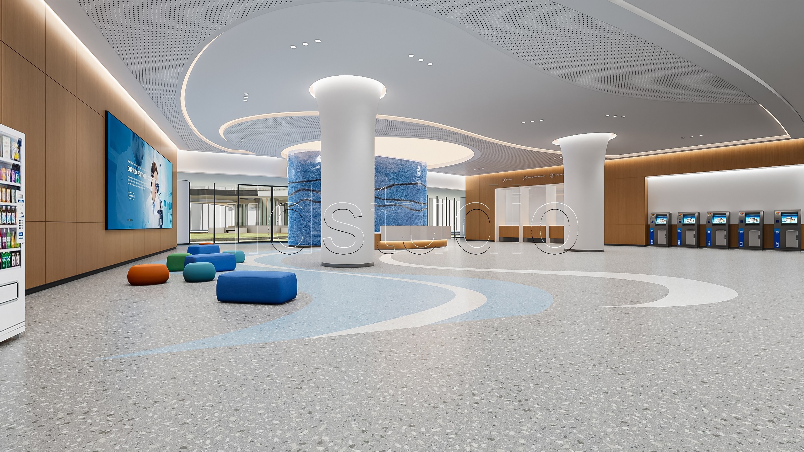 Media 1 for listing Modern Hospital lobby Interior Scene 2
