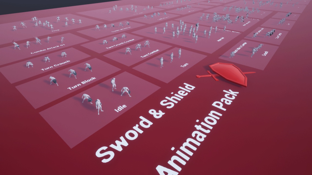 Sword and Shield Animation Pack | Fab