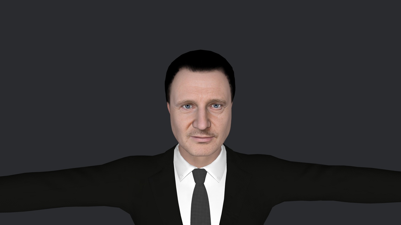Media 1 for listing Liam Neeson Hyper Realistic Full Body Fully Rigged 3D Character