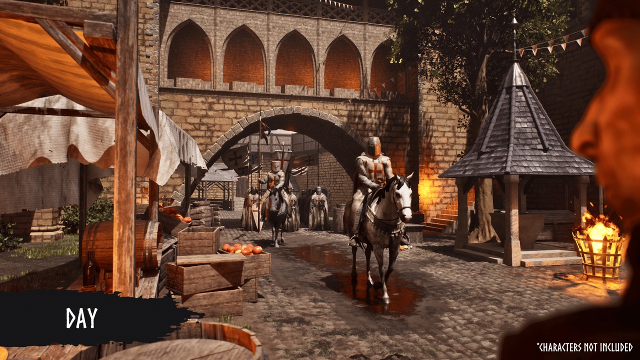 Media 1 for listing Medieval Market (Medieval Market, Medieval Town, Modular Medieval Market)