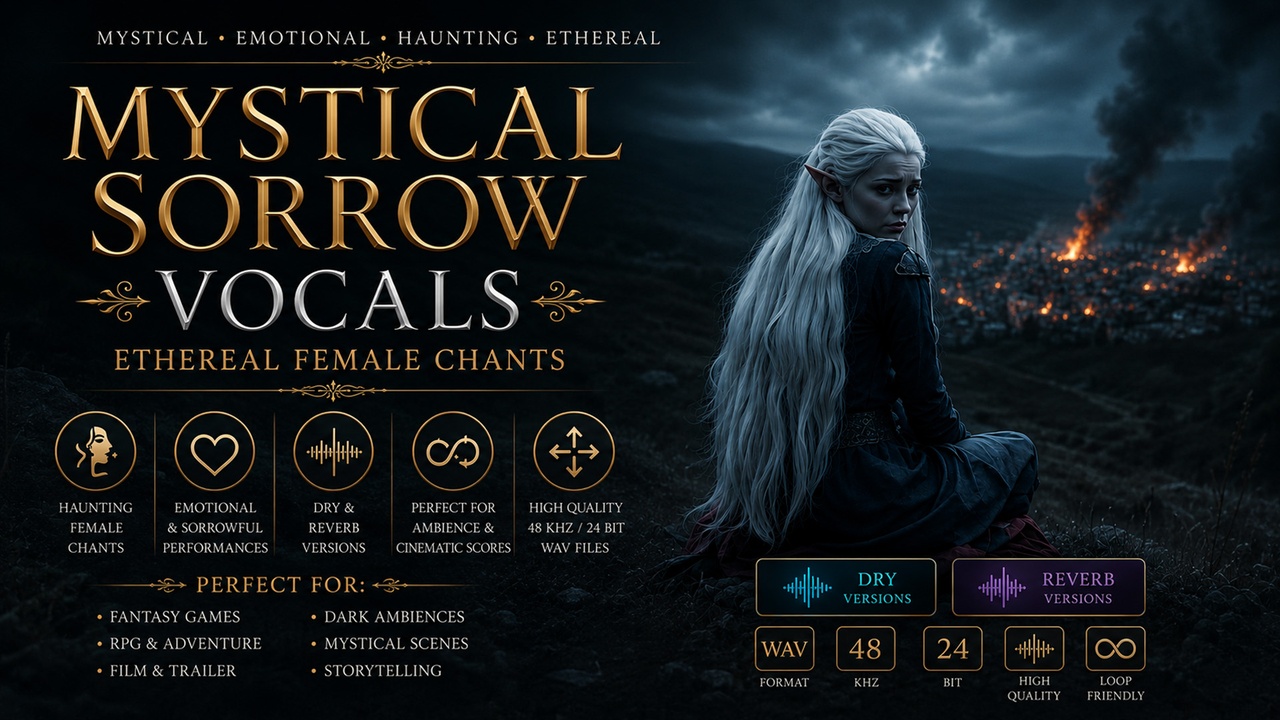 Media 1 for listing Mystical Sorrow Vocals - Ethereal Female Chants
