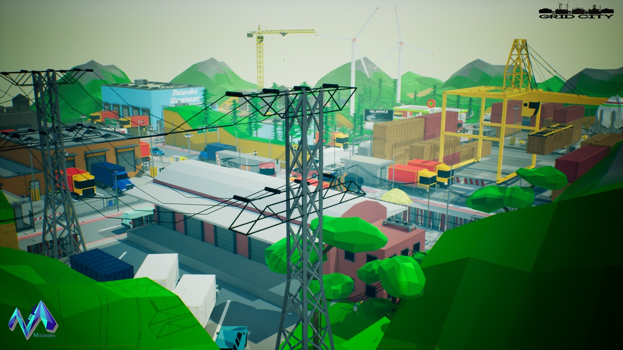 Media 1 for listing Low Poly GRID-CITY Environment