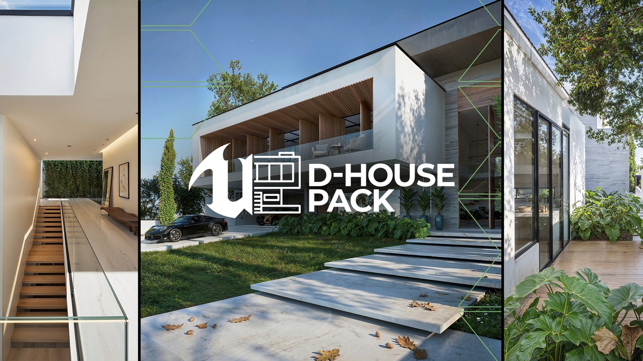 Media 1 for listing dviz D-House – Realistic Archviz Environment for Unreal Engine 5 (dviz Library)