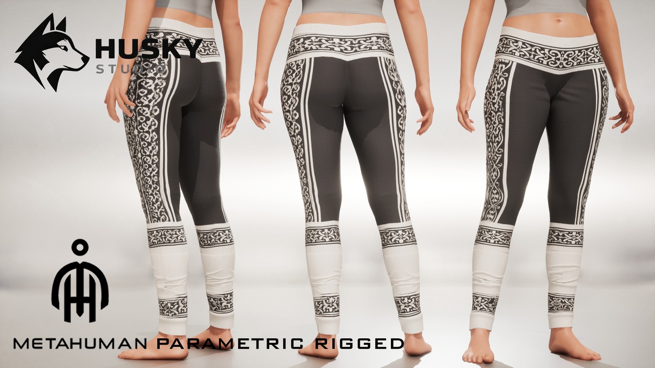 Media 1 for listing Leggings - 24 - Parametric Rigged - All MetaHumans - Outfit