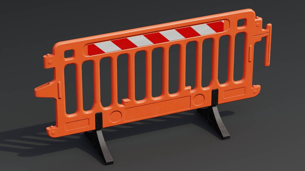 Media 1 for listing Plastic Barricade A01 PBR Game-Ready