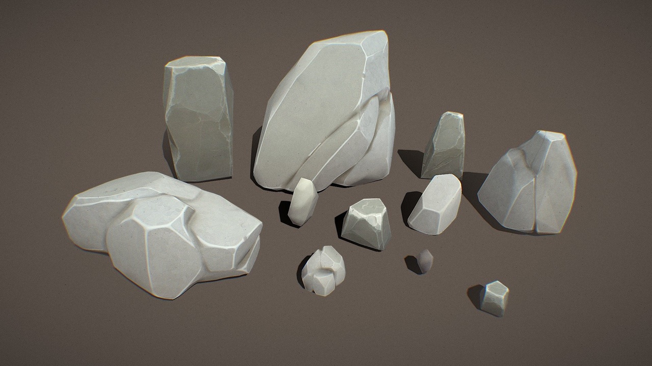 Media 1 for listing Free Pack - Rocks Stylized