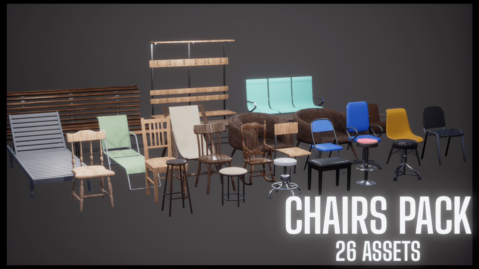 Chairs Pack - 26 Assets | Fab