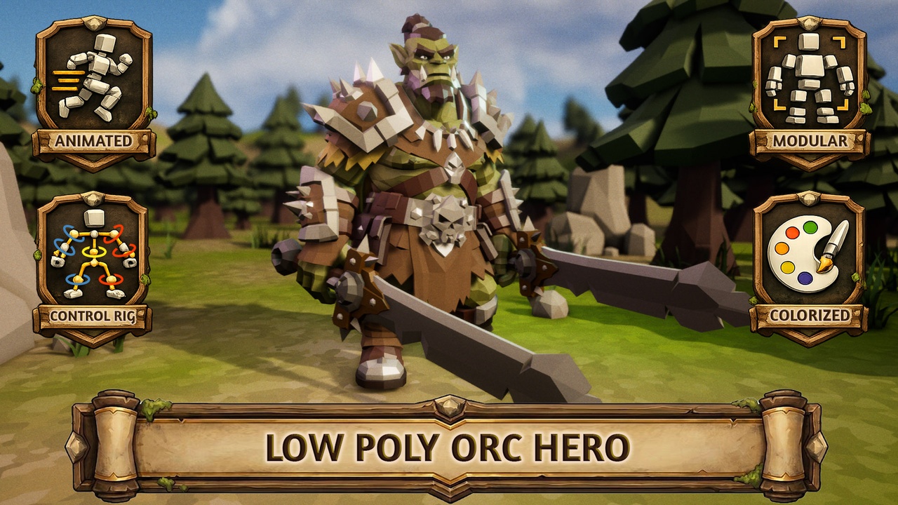 Media 1 for listing Low Poly Orc Hero