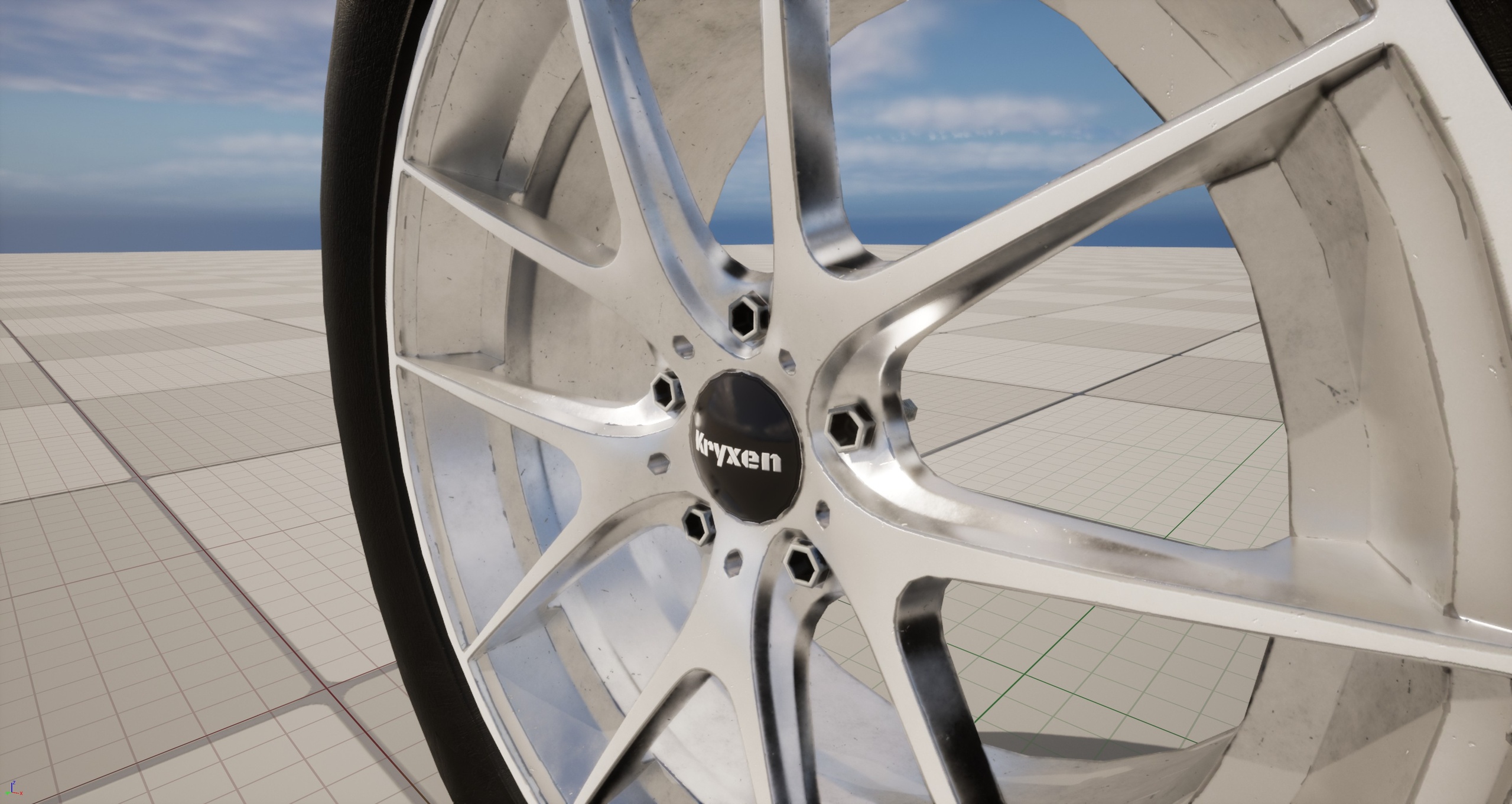 Media 1 for listing Kryxen Wheel V1 - White - Game Ready (UE5 & Unity)