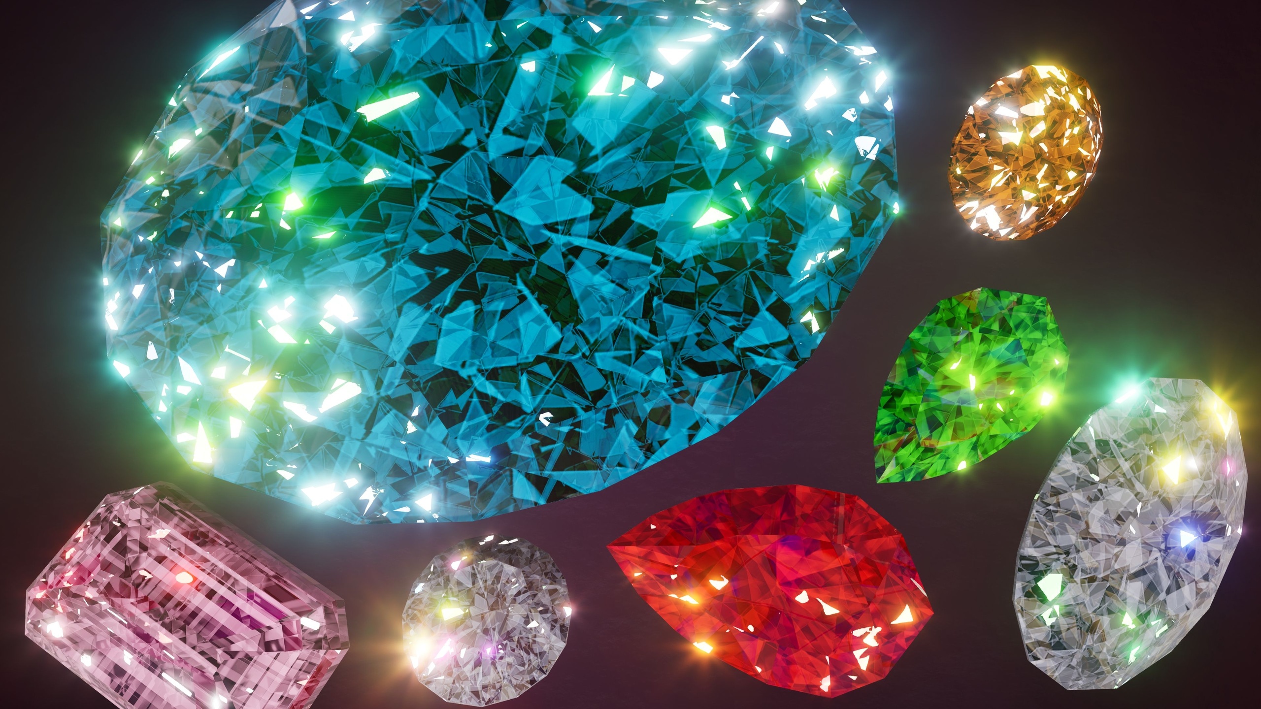 商品 Diamond & Gemstones Unreal Engine Material Fast & Beautiful | by SilverCord-VR 的媒体 1