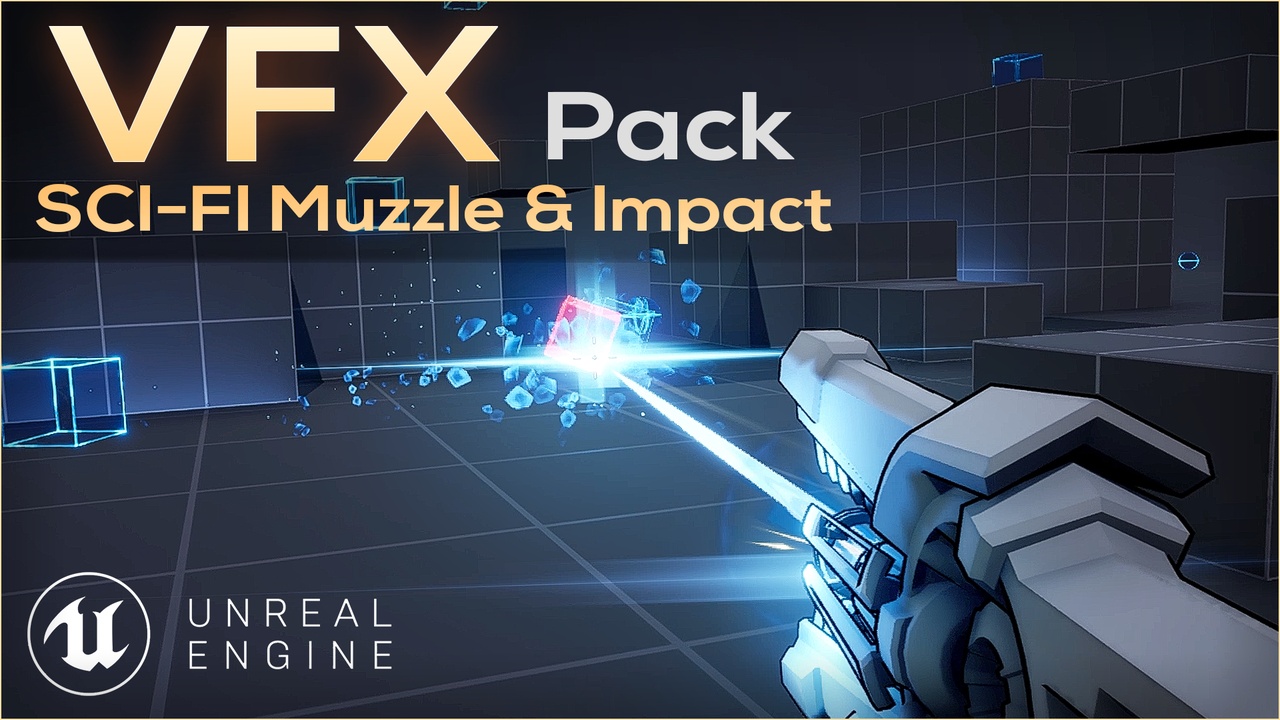 Media 1 for listing VFX Pack - Stylized FPS Muzzle and Impacts Effects