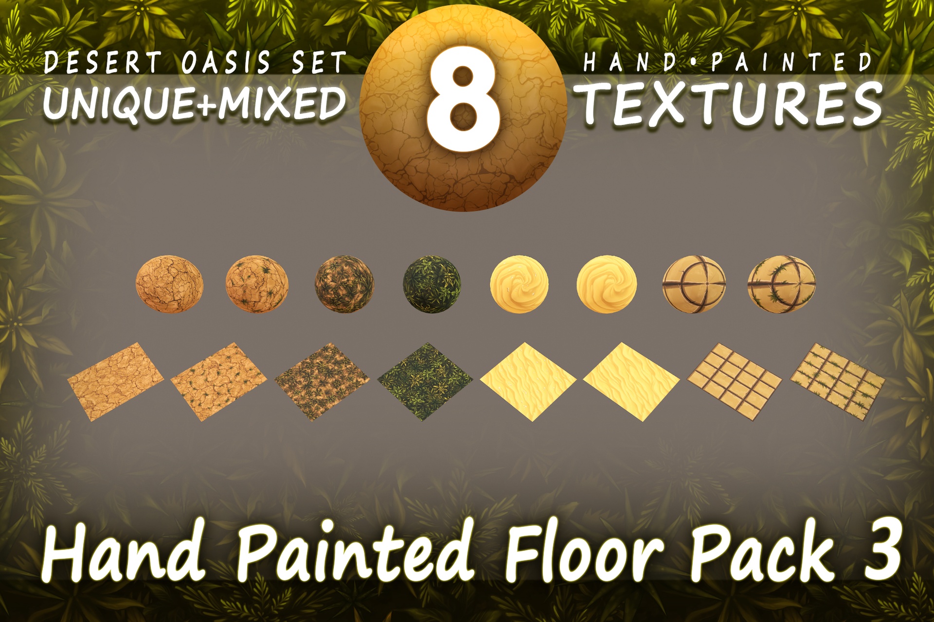 Media 1 for listing Hand Painted Floor Pack 3