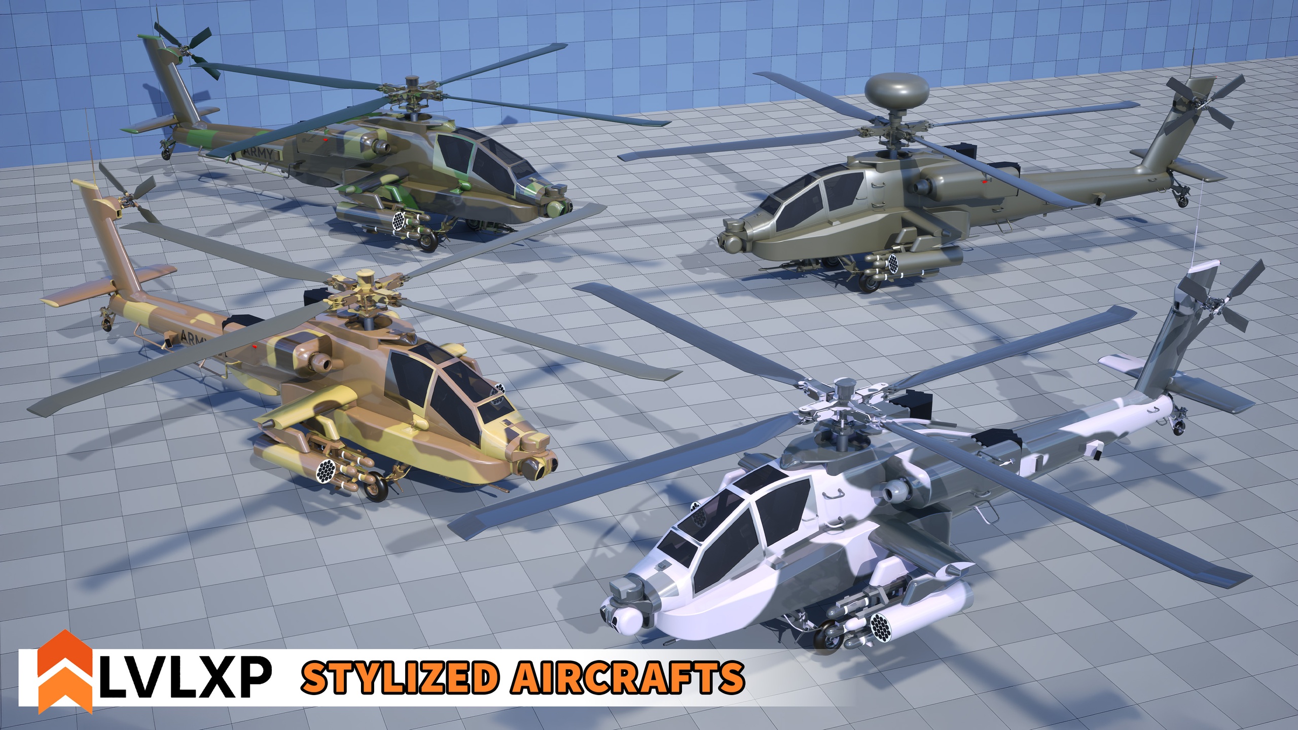 Media 1 for listing Stylized Aircrafts - Military Helicopter "Apex"