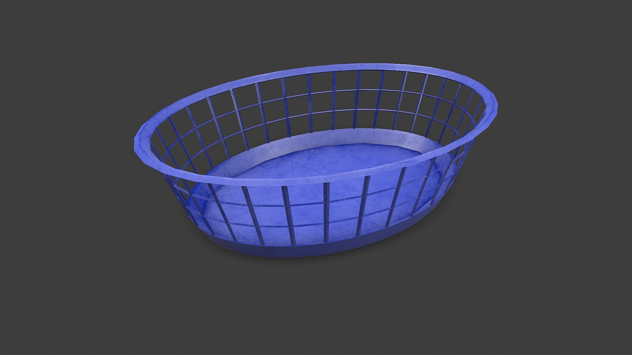 Media 1 for listing Old Small Plastic Basket Low-poly PBR