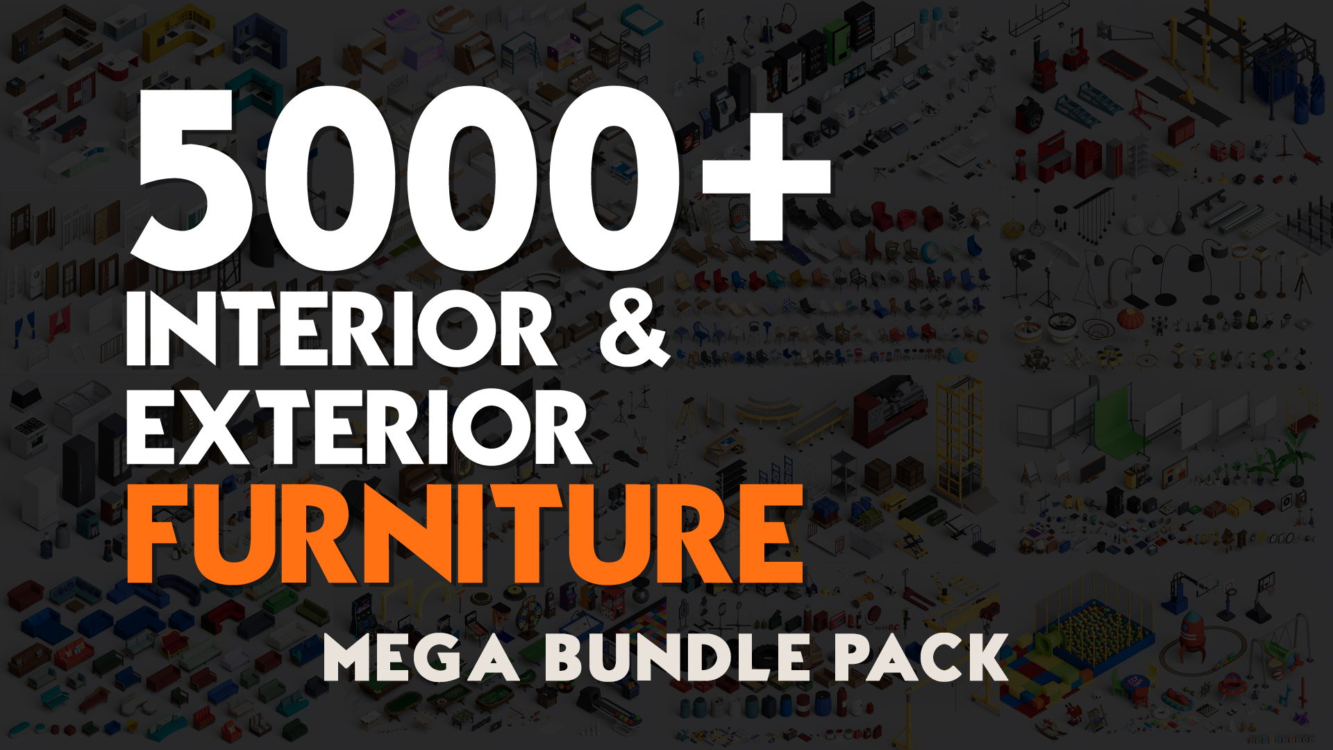 5000 Interior Exterior Realistic City Props Mega Bundle Pack ...