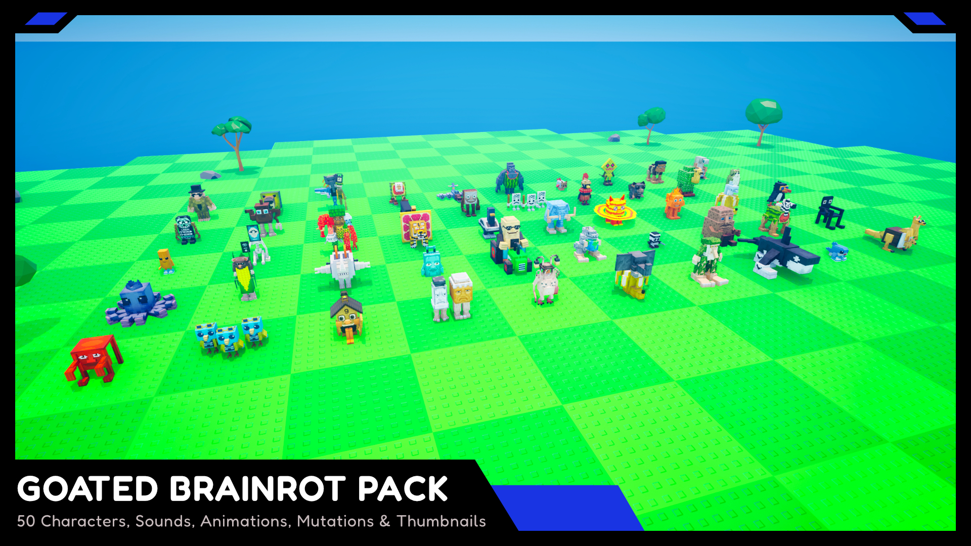 Goated Brainrot Pack (50 Characters) | Fab