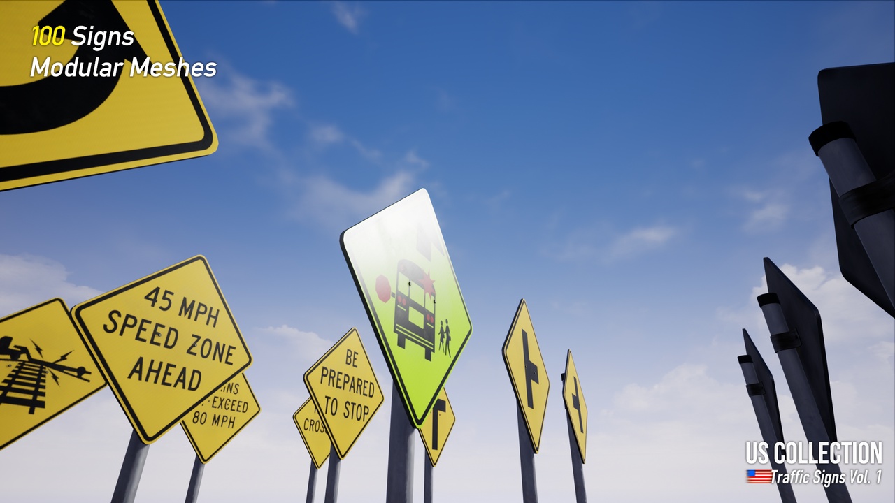 US Collection: Traffic Signs Vol. 1 | Fab US Collection: Traffic Signs Vol. 1 | Fab