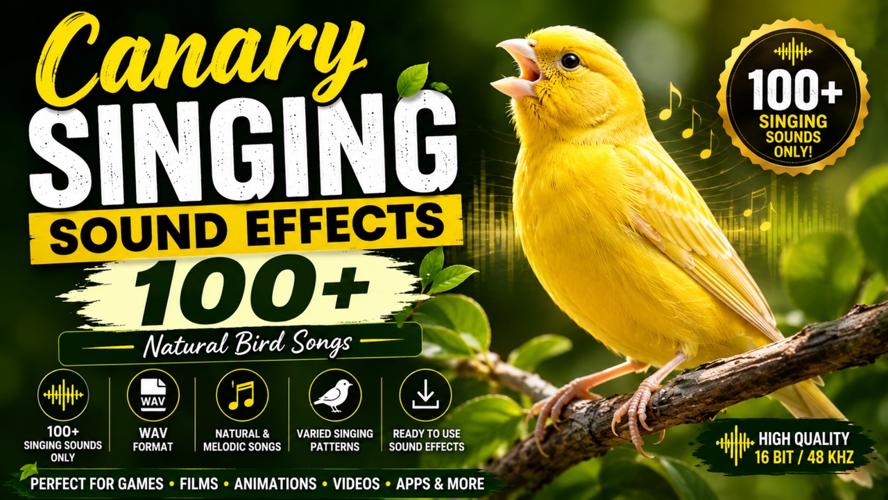 Media 1 for listing Canary Singing Sound Effects 100+ – Natural Bird Sings