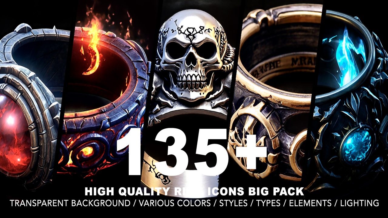 Media 1 for listing 135+ RING ICONS