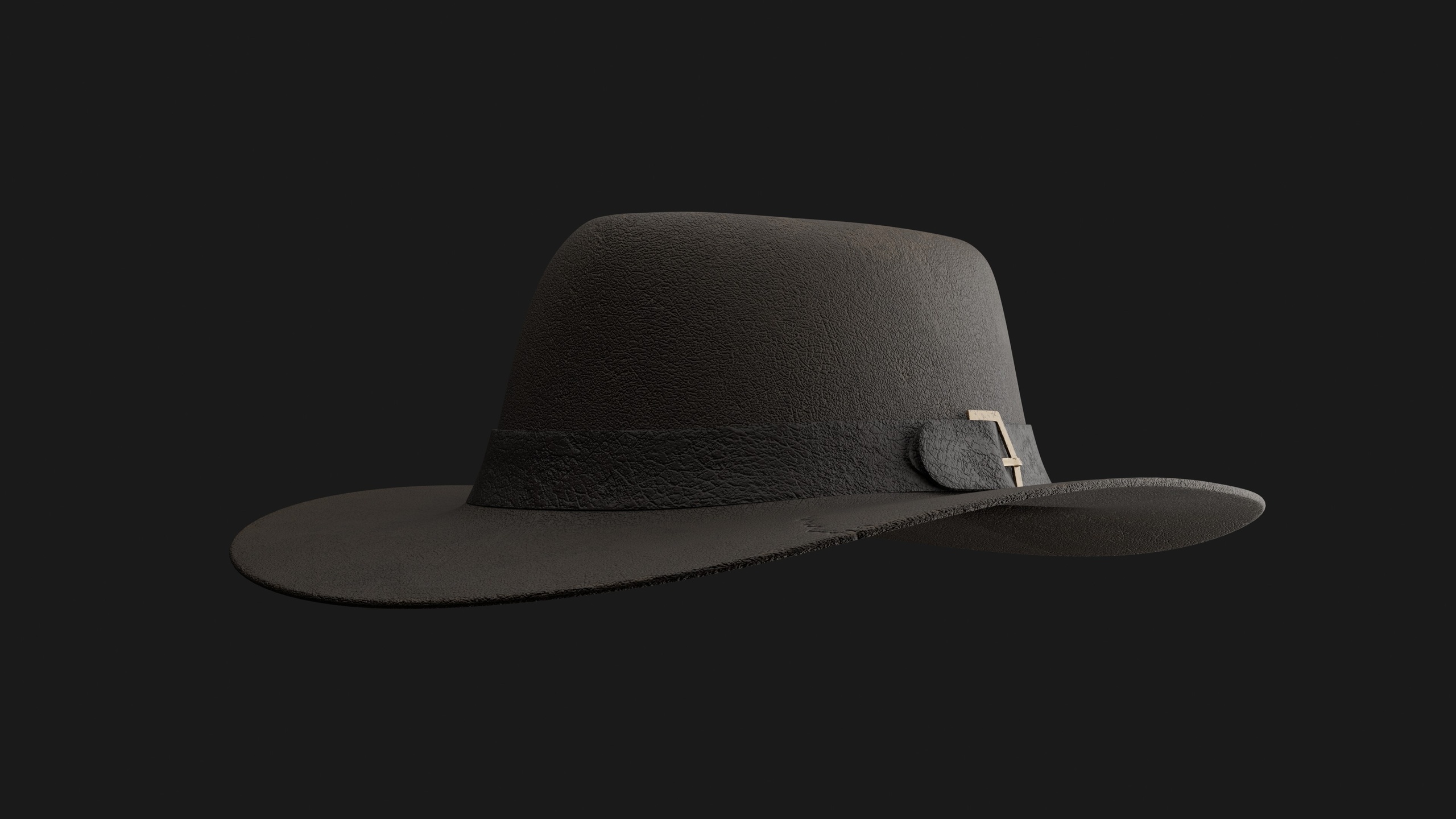 Media 1 for listing BrownLeather Cowboy Hat
