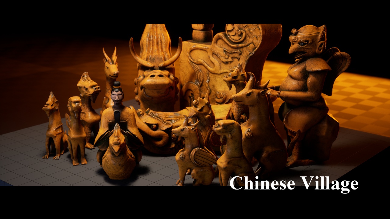 Chinese Ancient Architecture Series Roof Ridge Beasts 제품 등록을 위한 미디어 1개