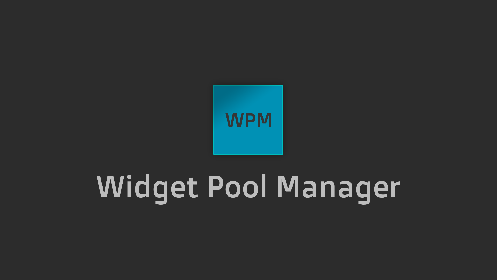 Pool Manager Id Widget Pool Manager | Fab