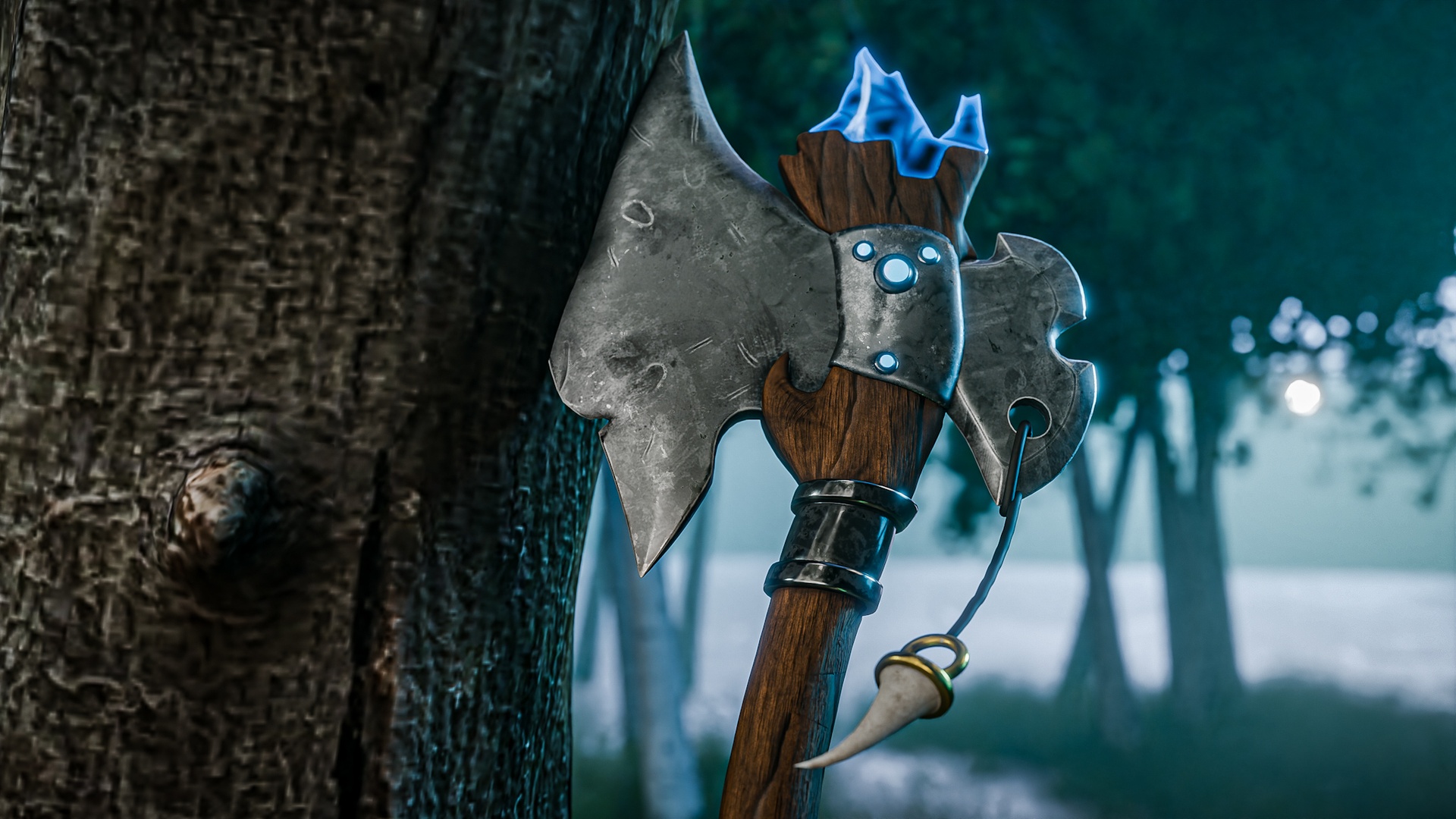 Media 1 for listing Fantasy (semi-realistic) AXE Blender (Rigged)