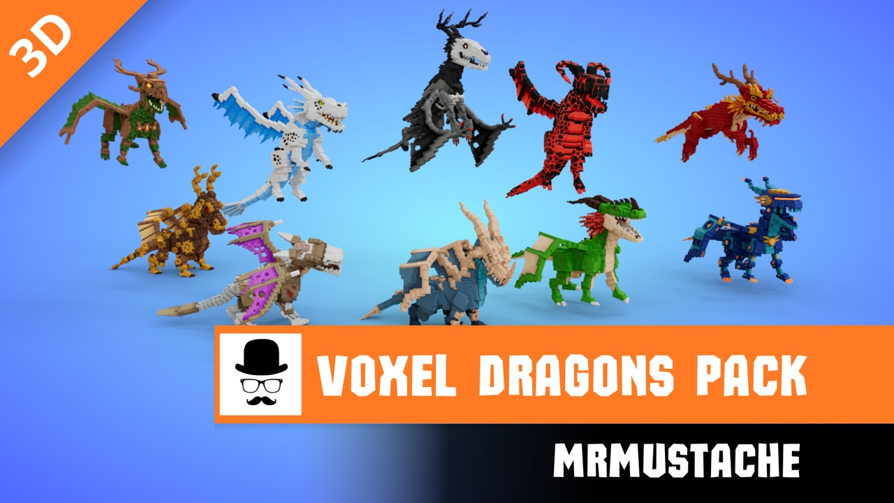 Media 1 for listing Voxel Dragons Pack