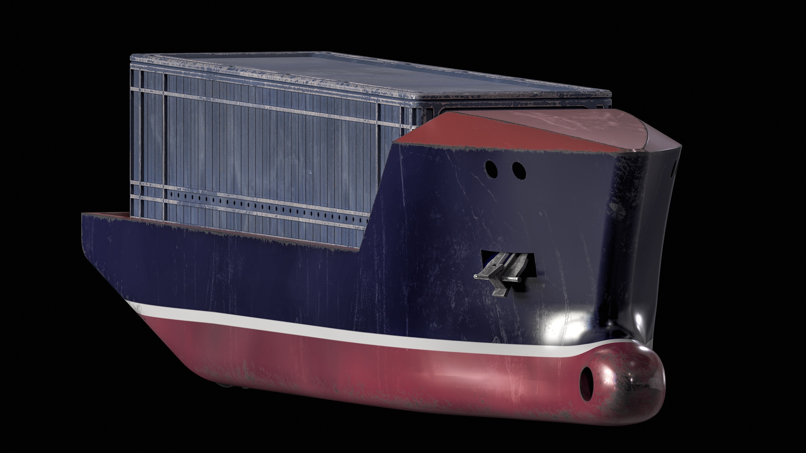 Media 1 for listing Autonomous Cargo Feeder Vessel - Futuristic Container Ship Game Ready